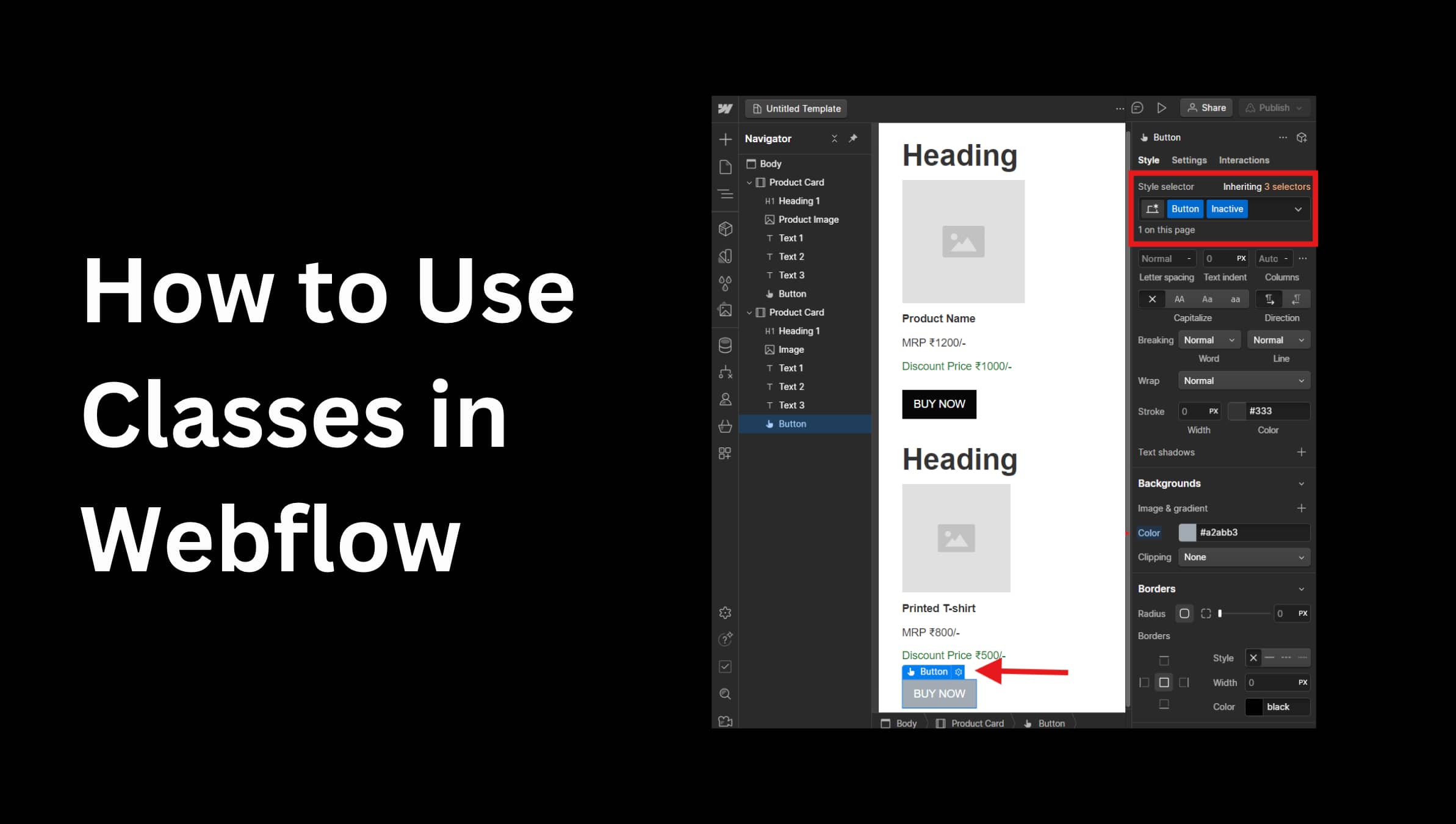 How to Use Classes in Webflow