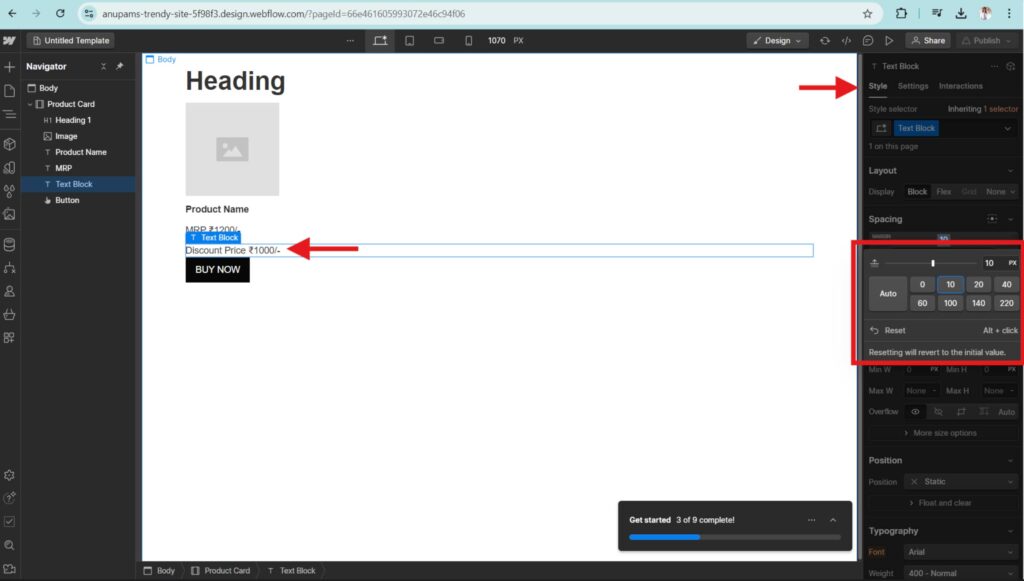 Use Classes - Setting Spacing in Webflow